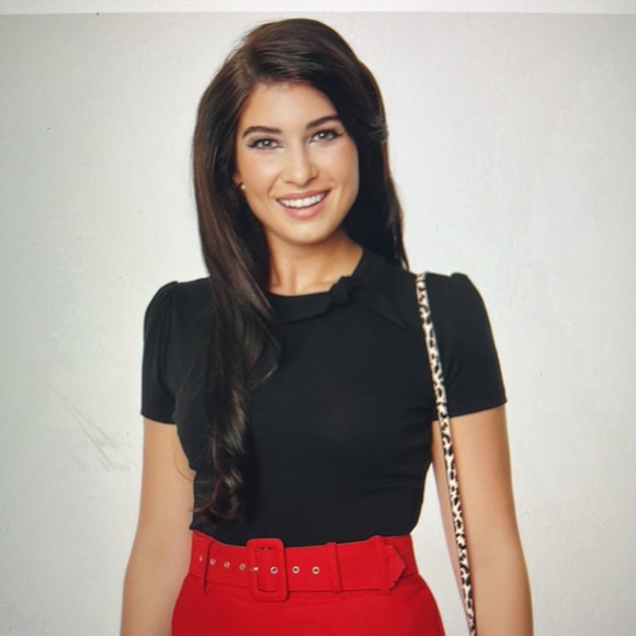 Unique Vintage 1950s Black Bow Sweetie Top - Picture 4 of 6